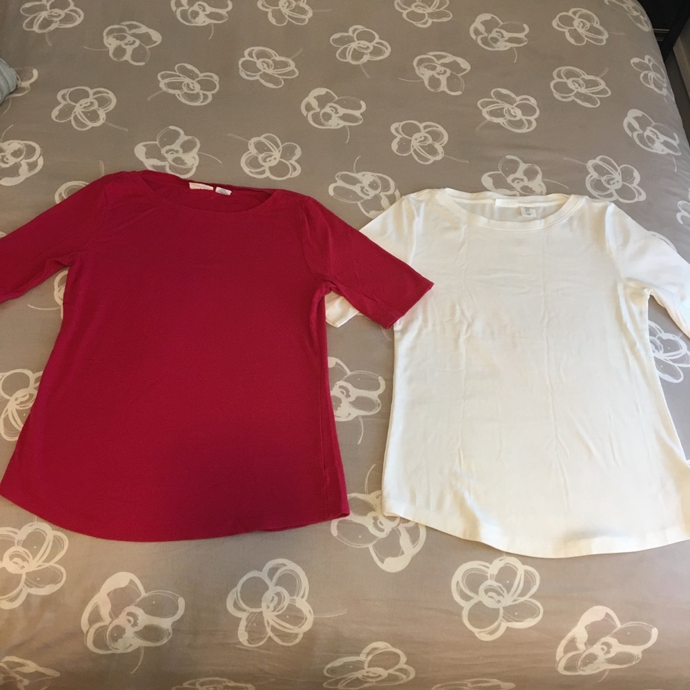 Boat neck 3/4 sleeve tops